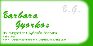 barbara gyorkos business card