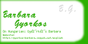 barbara gyorkos business card